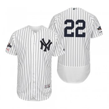 Jacoby Ellsbury New York Yankees White 2019 Postseason Flex Base Jersey