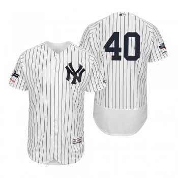 Luis Severino New York Yankees White 2019 Postseason Flex Base Jersey