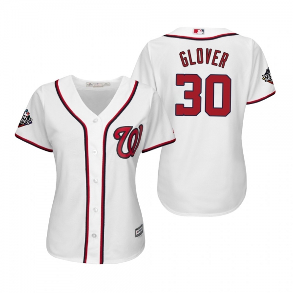 Women's Koda Glover Washington Nationals White 2019 World Series Cool Base Jersey