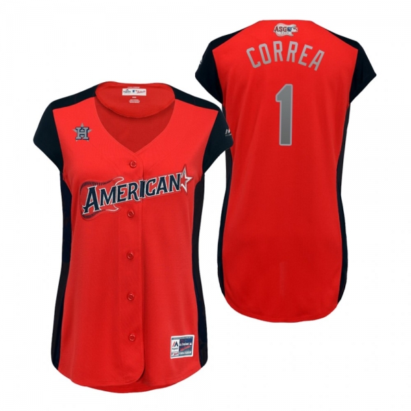 Women's American League Carlos Correa 2019 MLB All-Star Game Workout Jersey