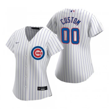 Women's Chicago Cubs Custom Nike White 2020 Replica Home Jersey