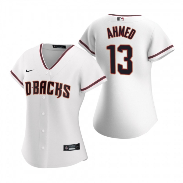 Women's Arizona Diamondbacks Nick Ahmed Nike White 2020 Replica Home Jersey