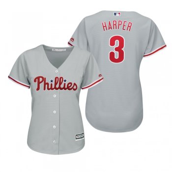 Bryce Harper Philadelphia Phillies Gray Cool Base Jersey