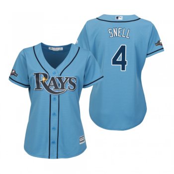 Women's Blake Snell Tampa Bay Rays Light Blue 2019 Postseason Cool Base Jersey