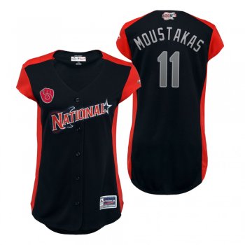 Women's National League Mike Moustakas Navy 2019 MLB All-Star Game Workout Jersey