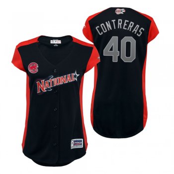 Women's National League Willson Contreras Navy 2019 MLB All-Star Game Workout Jersey