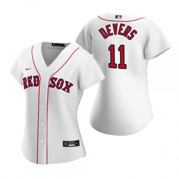 Women's Boston Red Sox Rafael Devers Nike White 2020 Replica Home Jersey