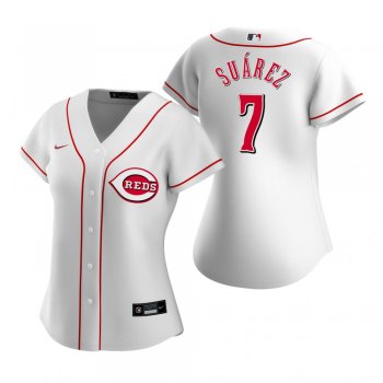 Women's Cincinnati Reds Eugenio Suarez Nike White 2020 Replica Home Jersey