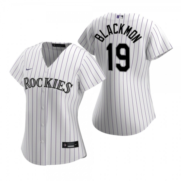 Women's Colorado Rockies Charlie Blackmon Nike White 2020 Replica Home Jersey