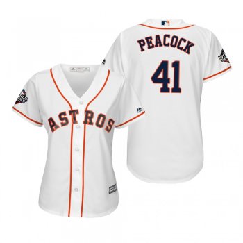 Women's Brad Peacock Houston Astros White 2019 World Series Cool Base Jersey