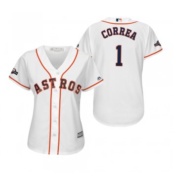 Women's Carlos Correa Houston Astros White 2019 Postseason Cool Base Jersey