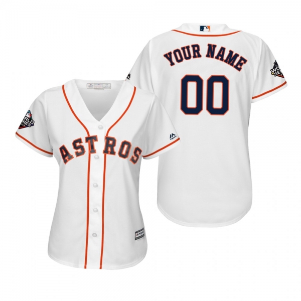 Women's Custom Houston Astros White 2019 World Series Cool Base Jersey