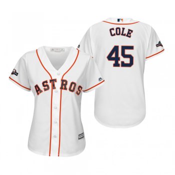 Women's Gerrit Cole Houston Astros White 2019 Postseason Cool Base Jersey