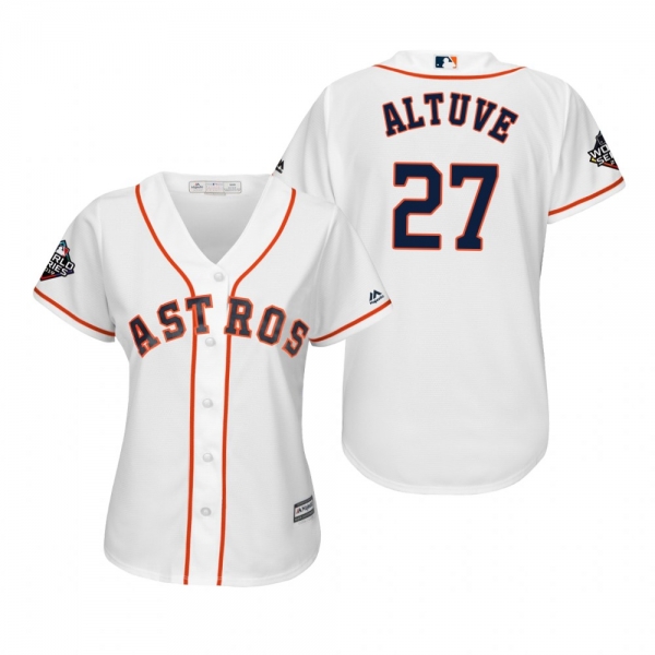 Women's Jose Altuve Houston Astros White 2019 World Series Cool Base Jersey