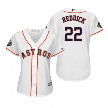 Women's Josh Reddick Houston Astros White 2019 World Series Cool Base Jersey