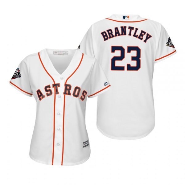 Women's Michael Brantley Houston Astros White 2019 World Series Cool Base Jersey