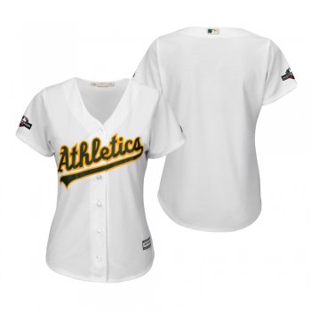 Women's Oakland Athletics White 2019 Postseason Cool Base Jersey