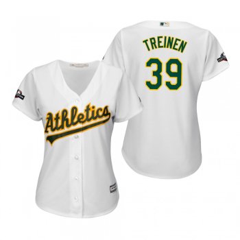 Women's Blake Treinen Oakland Athletics White 2019 Postseason Cool Base Jersey