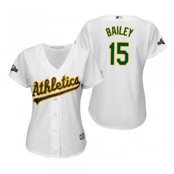 Women's Homer Bailey Oakland Athletics White 2019 Postseason Cool Base Jersey