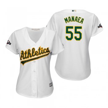 Women's Sean Manaea Oakland Athletics White 2019 Postseason Cool Base Jersey