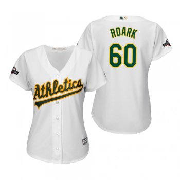 Women's Tanner Roark Oakland Athletics White 2019 Postseason Cool Base Jersey