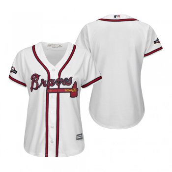 Women's Atlanta Braves White 2019 Postseason Cool Base Jersey