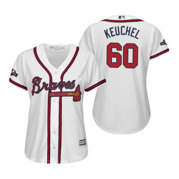 Women's Dallas Keuchel Atlanta Braves White 2019 Postseason Cool Base Jersey