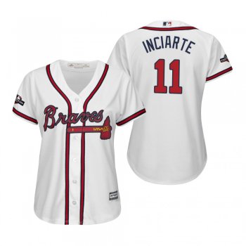 Women's Ender Inciarte Atlanta Braves White 2019 Postseason Cool Base Jersey