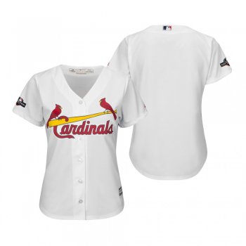 Women's St. Louis Cardinals White 2019 Postseason Cool Base Jersey