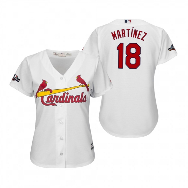 Women's Carlos Martinez St. Louis Cardinals White 2019 Postseason Cool Base Jersey