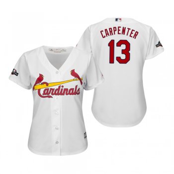 Women's Matt Carpenter St. Louis Cardinals White 2019 Postseason Cool Base Jersey