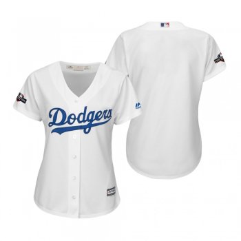 Women's Los Angeles Dodgers White 2019 Postseason Cool Base Jersey