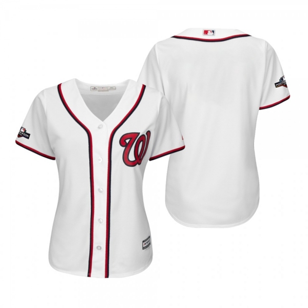 Women's Washington Nationals White 2019 Postseason Cool Base Jersey