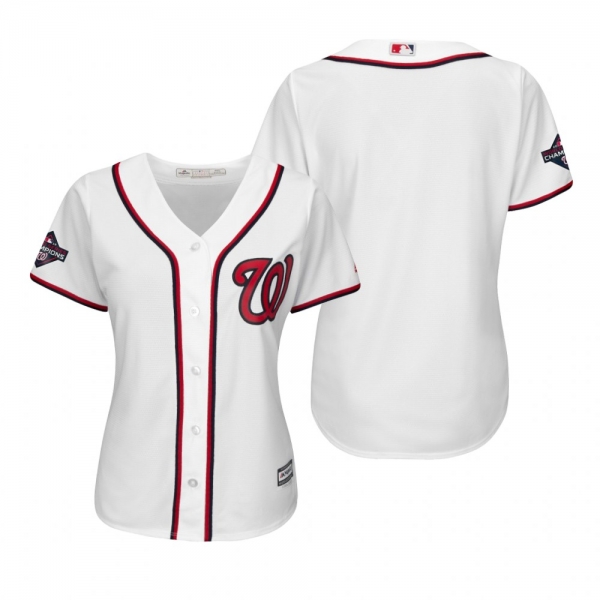 Women's Washington Nationals White 2019 World Series Champions Cool Base Jersey