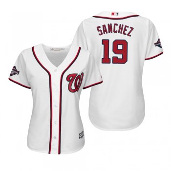 Women's Anibal Sanchez Washington Nationals White 2019 World Series Champions Cool Base Jersey