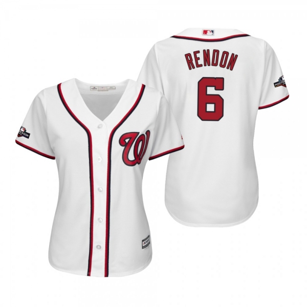 Women's Anthony Rendon Washington Nationals White 2019 Postseason Cool Base Jersey