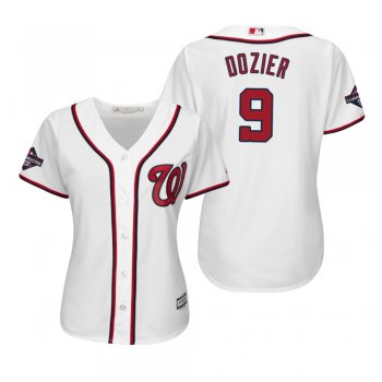 Women's Brian Dozier Washington Nationals White 2019 World Series Champions Cool Base Jersey