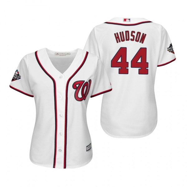 Women's Daniel Hudson Washington Nationals White 2019 World Series Cool Base Jersey