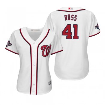 Women's Joe Ross Washington Nationals White 2019 World Series Champions Cool Base Jersey