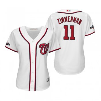 Women's Ryan Zimmerman Washington Nationals White 2019 Postseason Cool Base Jersey