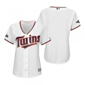 Women's Minnesota Twins White 2019 Postseason Cool Base Jersey