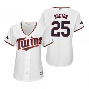 Women's Byron Buxton Minnesota Twins White 2019 Postseason Cool Base Jersey