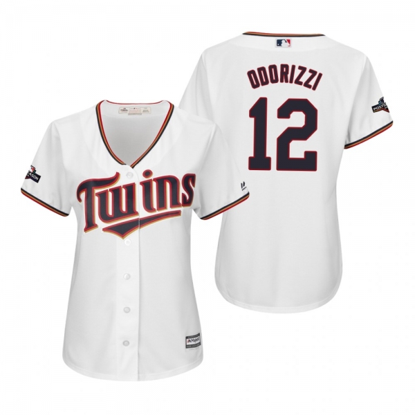 Women's Jake Odorizzi Minnesota Twins White 2019 Postseason Cool Base Jersey