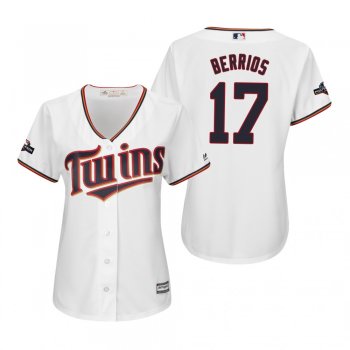 Women's Jose Berrios Minnesota Twins White 2019 Postseason Cool Base Jersey