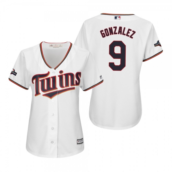 Women's Marwin Gonzalez Minnesota Twins White 2019 Postseason Cool Base Jersey