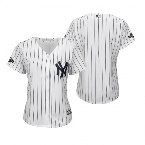 Women's New York Yankees White 2019 Postseason Cool Base Jersey