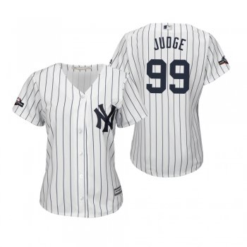 Women's Aaron Judge New York Yankees White 2019 Postseason Cool Base Jersey