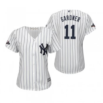 Women's Brett Gardner New York Yankees White 2019 Postseason Cool Base Jersey