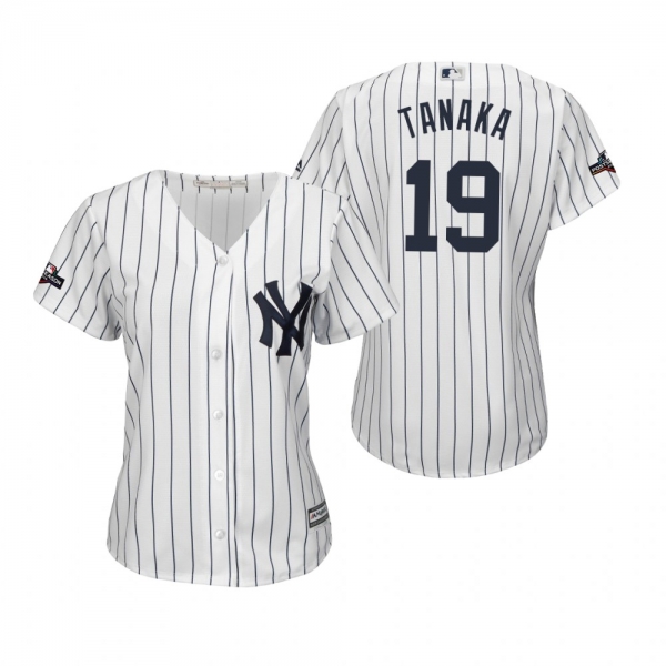 Women's Masahiro Tanaka New York Yankees White 2019 Postseason Cool Base Jersey