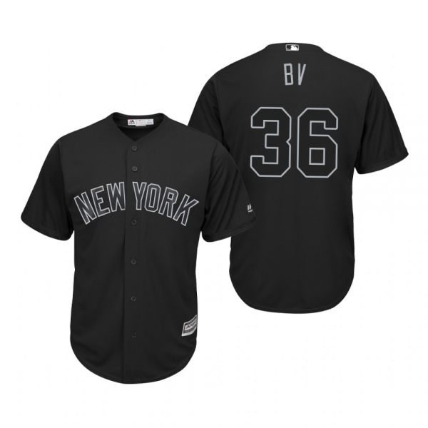 New York Yankees Breyvic Valera BV Black 2019 Players' Weekend Replica Jersey